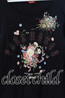 画像2: PINK HOUSE / ピンクコテージチャームptカットソー 3（M） クロ O-25-09-13-042-LO-TO-OW-OS