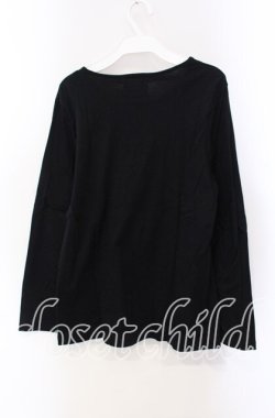画像3: PINK HOUSE / ロゴリボンワッペン使いカットソー  クロ O-25-09-13-044-LO-TO-OW-OS