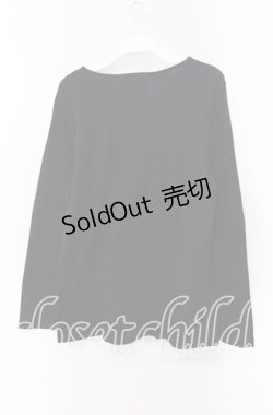画像3: PINK HOUSE / ロゴリボンワッペン使いカットソー  クロ O-25-09-13-044-LO-TO-OW-OS