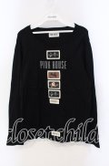 PINK HOUSE / ワッペン＆ロゴ使いカットソー  クロ O-25-09-13-045-LO-TO-OW-OS