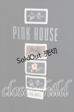 画像2: PINK HOUSE / ワッペン＆ロゴ使いカットソー  クロ O-25-09-13-045-LO-TO-OW-OS