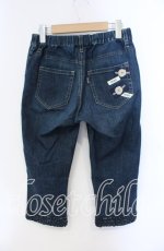 画像2: 【SALE】PINK HOUSE / ワッペン使い裾フリルデニムパンツ M ブルー O-25-09-13-047-LO-PA-OW-ZT268 (2)