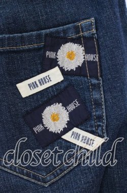 画像3: PINK HOUSE / ワッペン使い裾フリルデニムパンツ M ブルー O-25-09-13-047-LO-PA-OW-OS