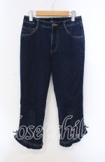 画像1: 【SALE】PINK HOUSE / 裾フリルクロップドパンツ M インディゴ O-25-09-13-048-LO-PA-OW-ZT038 (1)