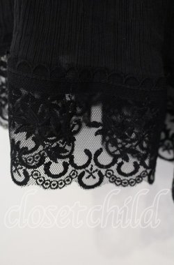 画像2: axes femme / 裾レース楊柳ワイドパンツ F クロ O-25-09-13-051-AX-PA-OW-OS