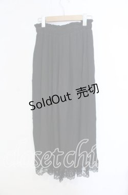 画像3: axes femme / 裾レース楊柳ワイドパンツ F クロ O-25-09-13-051-AX-PA-OW-OS