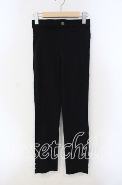 画像1: axes femme / 裾レースストレッチスキニー M クロ O-25-09-13-052-AX-PA-OW-OS