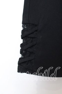 画像2: axes femme / 裾レースストレッチスキニー M クロ O-25-09-13-052-AX-PA-OW-OS