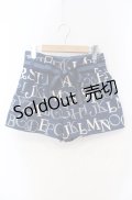 Jane Marple / アルファベットロゴのショートパンツ M ブルー O-25-09-13-053-JM-PA-IG-OS