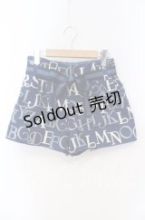 Jane Marple / アルファベットロゴのショートパンツ M ブルー O-25-09-13-053-JM-PA-IG-OS