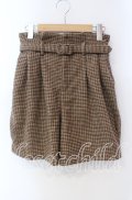 Fi.n.t / ラウンドシルエットチェック柄ショートパンツ  ブラウン O-25-09-13-054-CA-PA-IG-OS