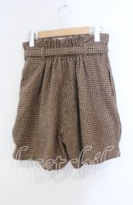 画像2: 【SALE】Fi.n.t / ラウンドシルエットチェック柄ショートパンツ  ブラウン O-25-09-13-054-CA-PA-IG-ZT359 (2)