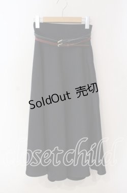 画像1: an another angelus / ダブルカラーベルトフレアースカート F ネイビー O-25-09-13-059-CA-SK-OW-OS