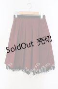 axes femme / プリーツミドルスカート M ワイン O-25-09-13-062-AX-SK-OW-OS