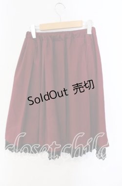 画像3: axes femme / プリーツミドルスカート M ワイン O-25-09-13-062-AX-SK-OW-OS