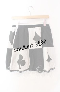 画像2: イチオク / トランプ柄スカート  ブラック×ホワイト O-25-09-13-063-PU-SK-OW-OS