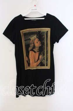 画像1: Jane Marple / frame angel プリントのロングTシャツ M クロ O-25-09-13-006-JM-TO-IG-OS