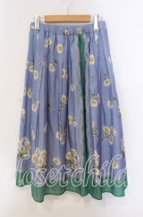 Jane Marple / Miss Daisyラップスカート M サックス O-25-09-13-068-JM-SK-IG-OS