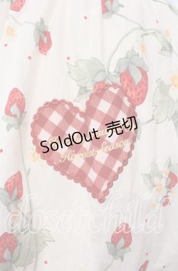 画像3: 包子猪Lolita / Strawberry Orchard 苺のサスペンダースカート XXL アイボリー×アカ O-25-09-13-069-LO-SK-OW-OS
