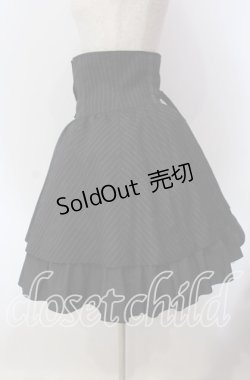 画像3: MIHO MATSUDA / 王冠ボタンストライプスカート M ブラック O-25-09-13-070-GO-SK-OW-OS