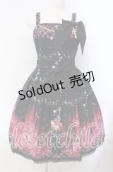 ALICE and the PIRATES / ゴーストタウンのメリィメイキング柄ジャンパースカートII  クロ O-25-09-13-073-PA-OP-OW-OS