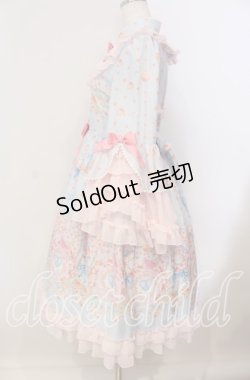 画像5: BABY,THE STARS SHINE BRIGHT / はなもも Shangri-La柄ワンピース  サックス O-25-09-13-077-BA-OP-IG-OS