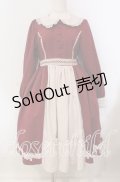 axes femme kawaii / 童話の小公女ワンピース M ワイン O-25-09-13-078-AX-OP-OW-OS