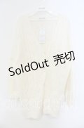 axes femme POETIQUE / ハート透かし編みニットカーディガン  オフ O-25-09-13-008-AX-TO-IG-OS