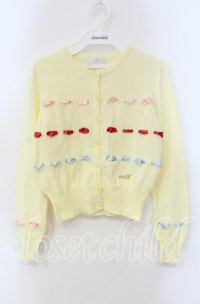 MILK / リボンフルカーデ  イエロー O-25-09-13-083-ML-TO-IG-OS