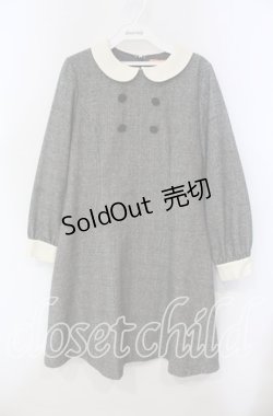 画像1: Fi.n.t / グレンチェックワンピース  グレー O-25-09-13-084-CA-OP-IG-ZT093