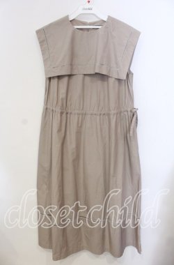 画像1: Jane Marple Dans Le Salon / Vintage marine collar dress ドレス M ベージュ O-25-09-13-088-JM-OP-IG-OS