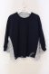画像1: Jane Marple Dans Le Salon / Compact fleece scallop lace sweatshirt スウェット M ネイビー O-25-09-13-089-JM-TO-IG-OS (1)