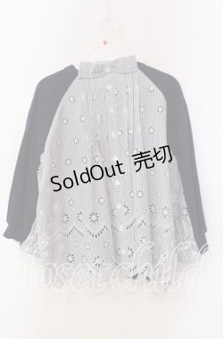 画像3: Jane Marple Dans Le Salon / Compact fleece scallop lace sweatshirt スウェット M ネイビー O-25-09-13-089-JM-TO-IG-ZT093