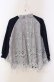 画像3: Jane Marple Dans Le Salon / Compact fleece scallop lace sweatshirt スウェット M ネイビー O-25-09-13-089-JM-TO-IG-OS (3)