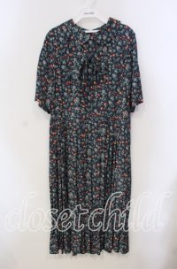 Jane Marple / Wild cherry gather dress ドレス M ネイビー O-25-09-13-091-JM-OP-IG-ZT100