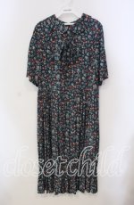 画像1: 【SALE】Jane Marple / Wild cherry gather dress ドレス M ネイビー O-25-09-13-091-JM-OP-IG-ZT100 (1)