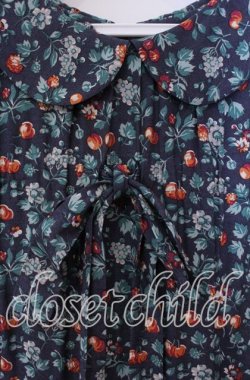 画像2: Jane Marple / Wild cherry gather dress ドレス M ネイビー O-25-09-13-091-JM-OP-IG-OS