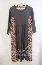 画像1: 【SALE】Jane Marple Dans Le Salon / T-cloth・Poppy amelie dress ドレス M グレー×ピンク O-25-09-13-092-JM-OP-IG-ZT100 (1)