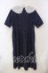 画像3: Jane Marple / Ribbon cut dobby lace collar dress ドレス M ネイビー O-25-09-13-094-JM-OP-IG-OS (3)