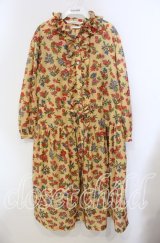 Jane Marple Dans Le Salon / Flowers of Jouy layered dress M イエロー O-25-09-13-097-JM-OP-IG-ZT094