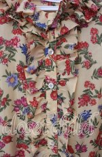 画像2: Jane Marple Dans Le Salon / Flowers of Jouy layered dress M イエロー O-25-09-13-097-JM-OP-IG-ZT094 (2)