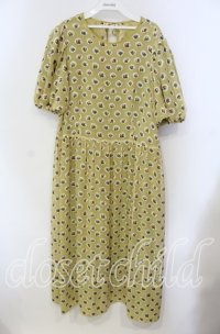 Jane Marple Dans Le Salon / Pieces of Flowers puffy dress ドレス M イエロー O-25-09-13-098-JM-OP-IG-ZT094