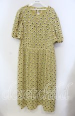 画像1: Jane Marple Dans Le Salon / Pieces of Flowers puffy dress ドレス M イエロー O-25-09-13-098-JM-OP-IG-ZT094 (1)