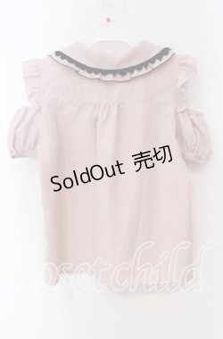 画像3: Secret Honey / バイカラーラッフル肩開きブラウス  ピンク¥ O-25-09-13-100-CA-BL-IG-OS