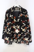 PINK HOUSE / little sunny bite × pink house Flower print big jacket  クロ O-25-09-13-101-LO-JA-IG-OS