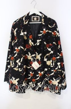 画像1: PINK HOUSE / little sunny bite × pink house Flower print big jacket  クロ O-25-09-13-101-LO-JA-IG-OS