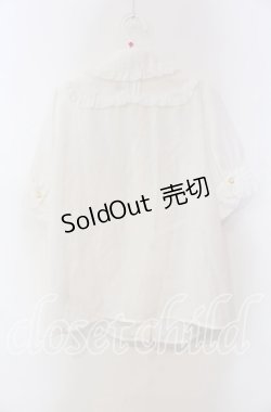 画像3: Amavel / ジャボ付きリボンブラウス F シロ×クロ O-25-09-13-105-CA-BL-OW-ZT330