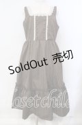 m petit by misako / TT*AOKストライプジャンパースカート 3L ブラウン O-25-09-13-108-LO-OP-OW-OS