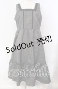 m petit by misako / TT*AOKストライプジャンパースカート 3L グレー O-25-09-13-109-LO-OP-OW-OS