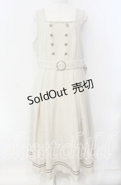 画像1: 【SALE】Kurumi Collaboration / マリンアカデミアジャンパースカート 4L アイボリー O-25-09-13-110-LO-OP-OW-ZT097